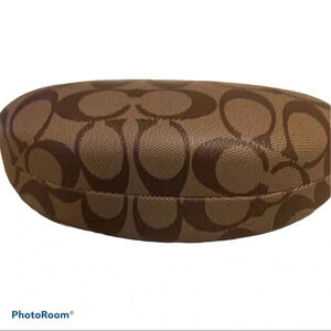 Coach monogram  canvas logo sunglasses case